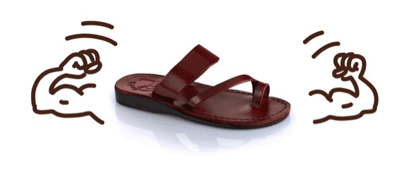 Jerusalem sandals have muscles