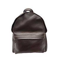 Mini Leather Backpack - Dark Brown, Size Regular