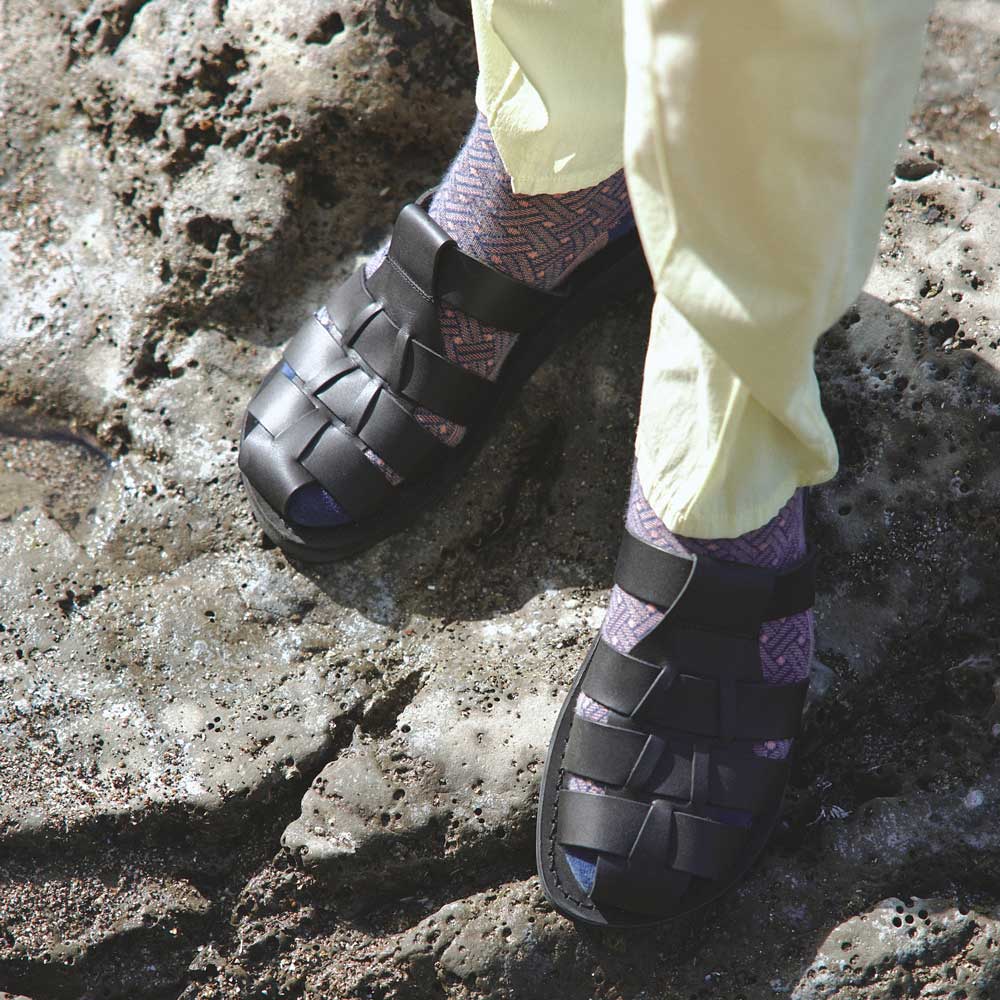 Michael Slide - Leather Pacific Slide Sandal | Black Michael Slide - Leather Pacific Slide Sandal | Black