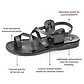 The Good Shepherd Buckle - Leather Toe Loop Sandal | Black