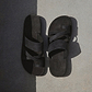 The Good Shepherd - Leather Toe Loop Sandal | Black Nubuck
