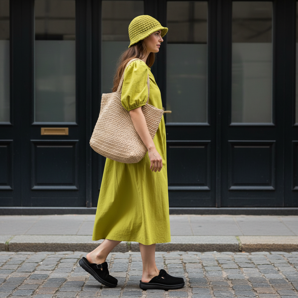 Nomad - Front Seam Suede Leather Clog | Black Suede