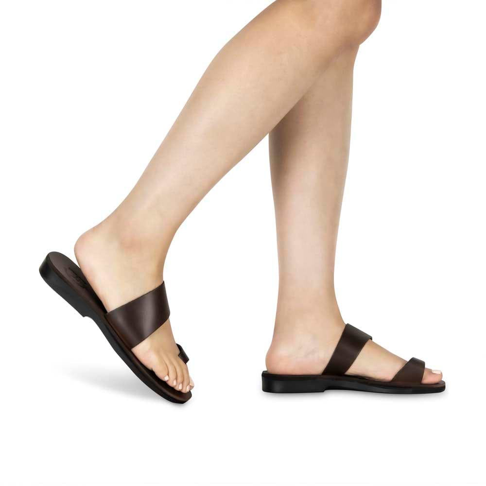 Jerusalem Sandals｜SANDALS (NO.1002 Abra Brown) Leather Women's Toe Loop Sandals - Abra Brown