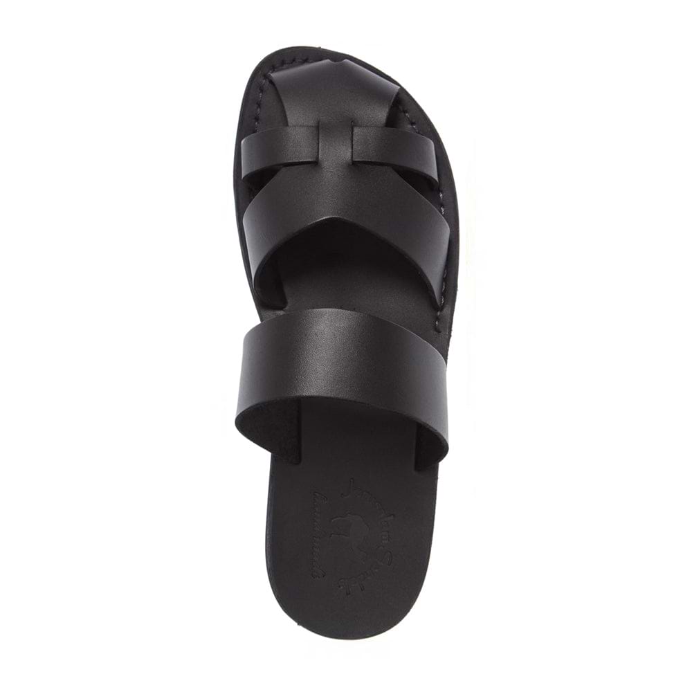 Jerusalem Sandals Men\'s Black Adino Leather Close Toe Slip-On Slide Sandal Sz 13 Adino | Black Leather Closed Toe Sandal main image 2