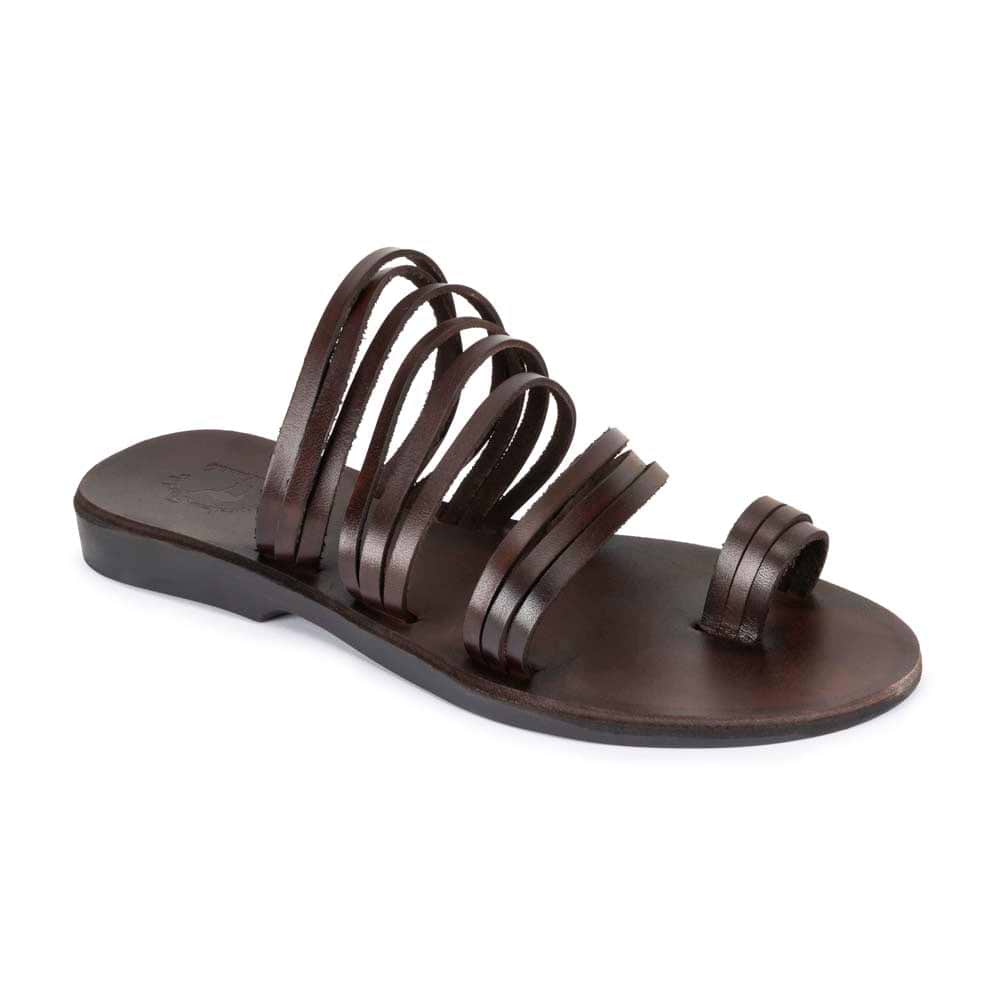 Layla Brown Leather Thin Strap Sandal