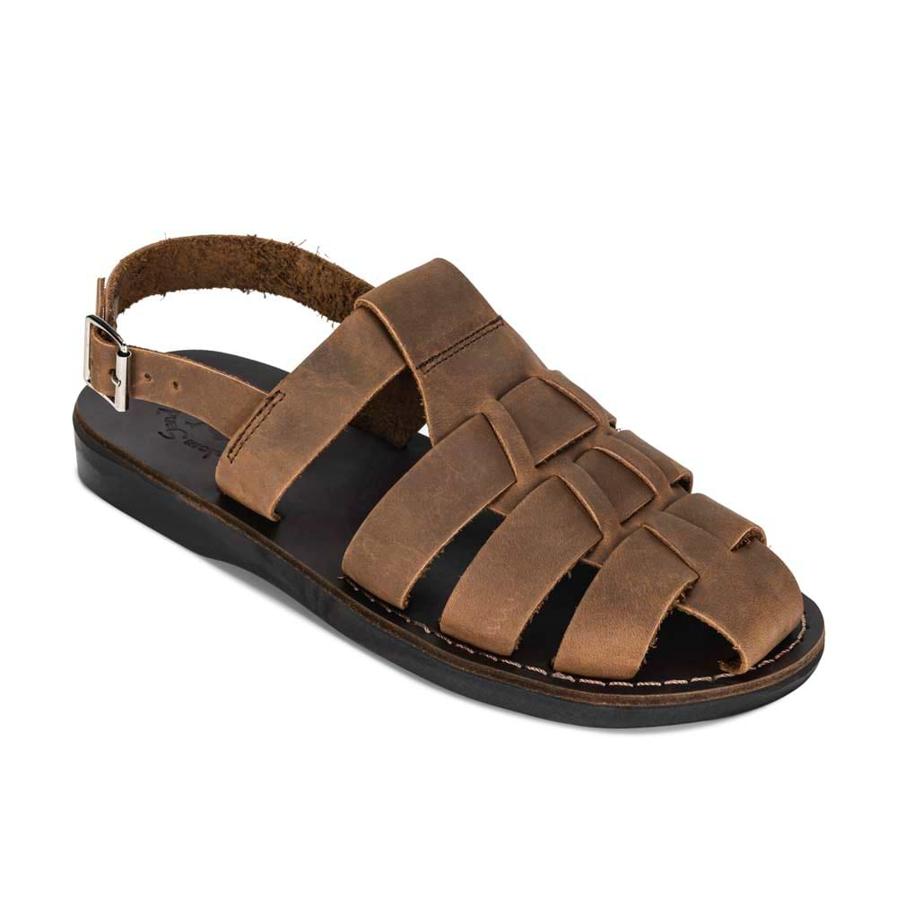 Weatherproof Brown Leather-Textured Men\'s Fisherman Sandals Weatherproof Brown Leather-Textured Men main image 4