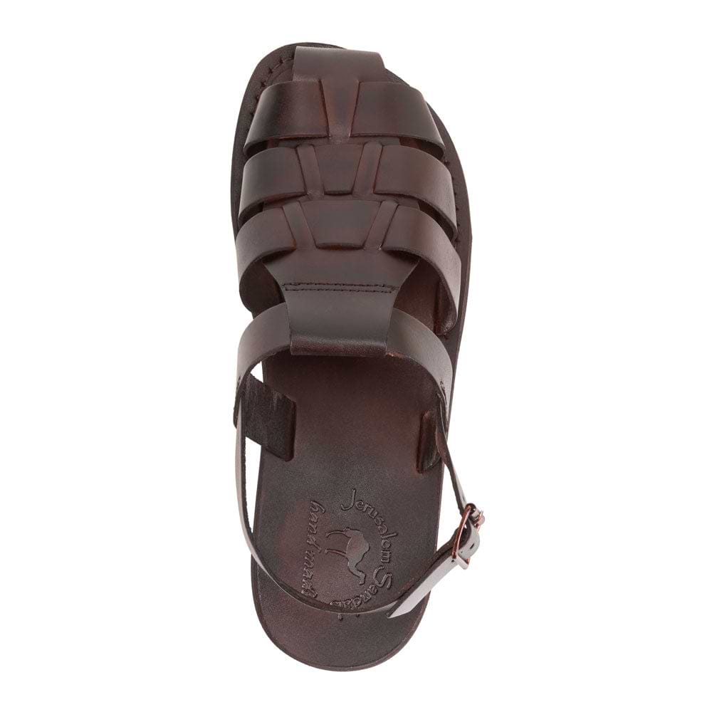 Michael - Closed Toe Leather Fisherman Sandal | Brown display picture 1