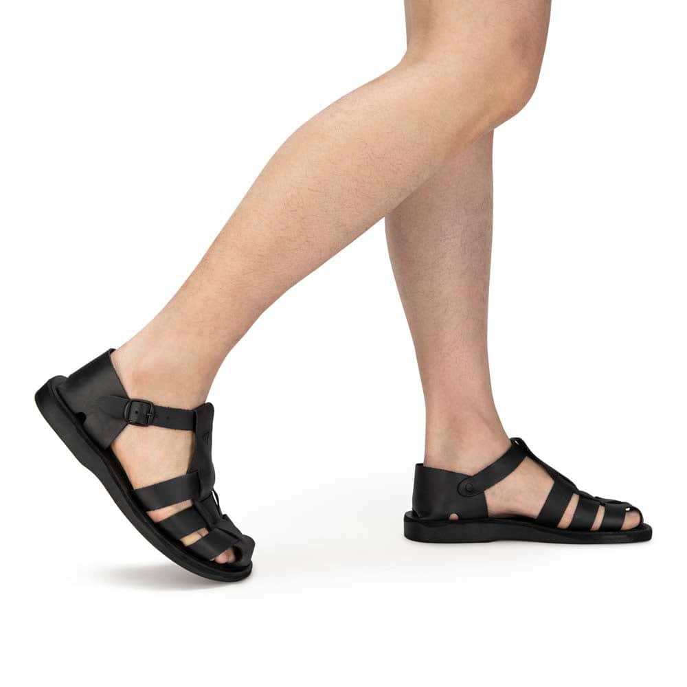 Daniel - Leather Fisherman Sport Sandal | Black display picture 2