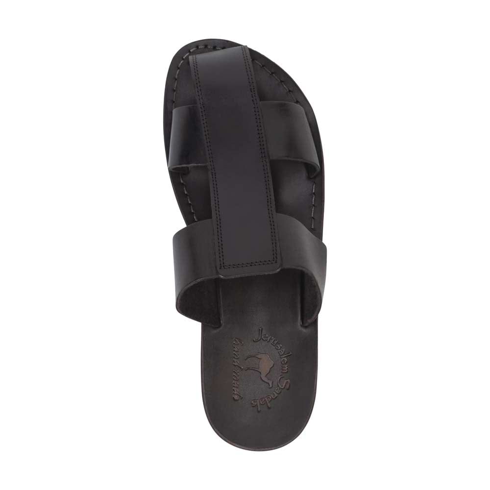 Genesis Brown Leather Slides - Men's Closed Toe Sandals