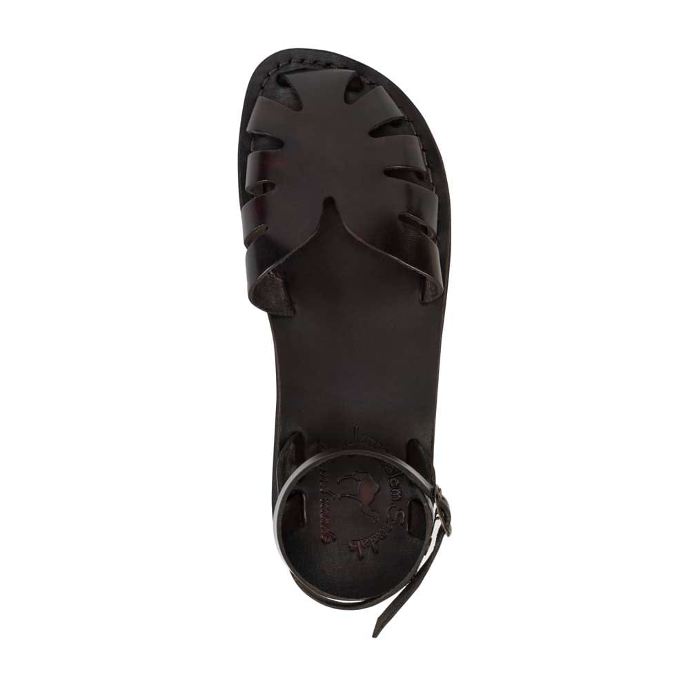 Olivia | Brown Leather Adjustable Strap Sandal