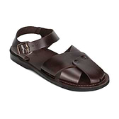 Kai - Leather Shielded Sandal | Brown display picture 1