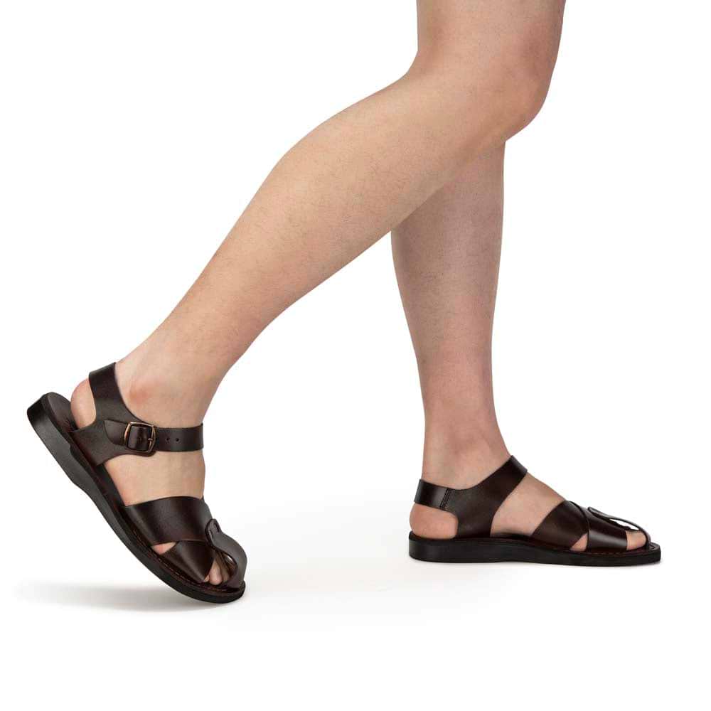 Kai - Leather Shielded Sandal | Brown display picture 2