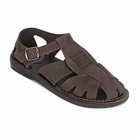 Men's Finn Leather Closed-Toe Sandals - Oiled Brown