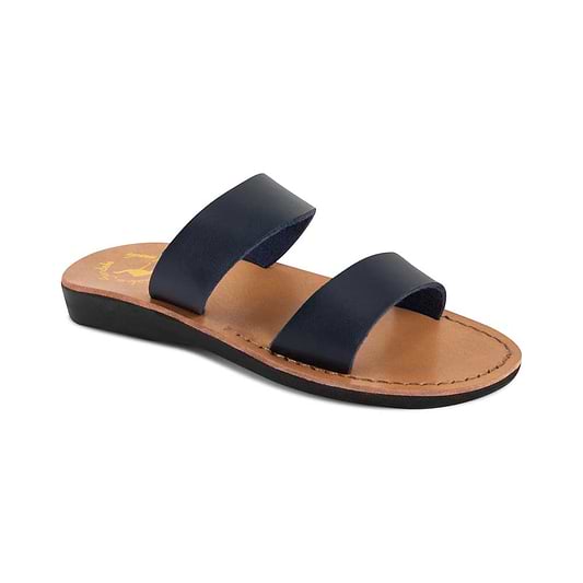 Aviv - Vegan Leather Sandal | Blue front view