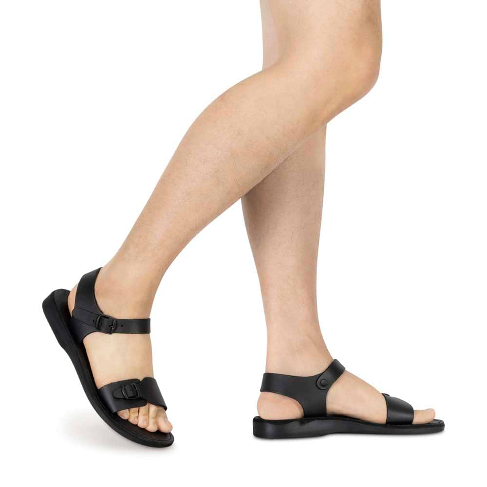 The Original | Black Leather Adjustable Buckle Sandal