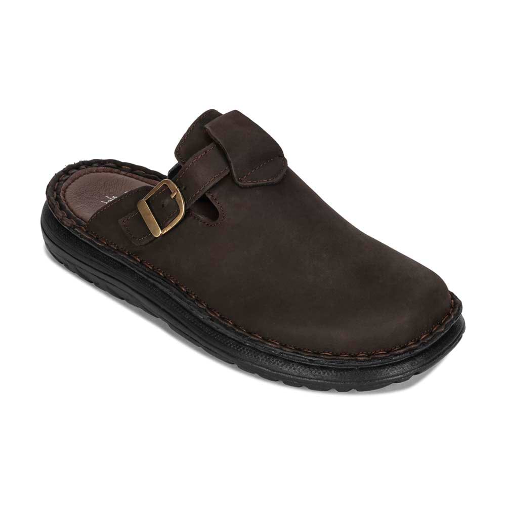 Sawyer - Leather Closed Toe Sandal - Brown Nubuck