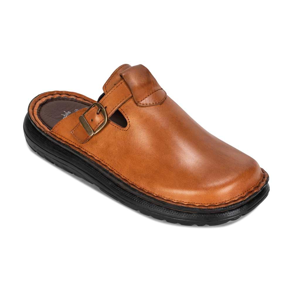 Sawyer - Leather Closed Toe Sandal - Honey