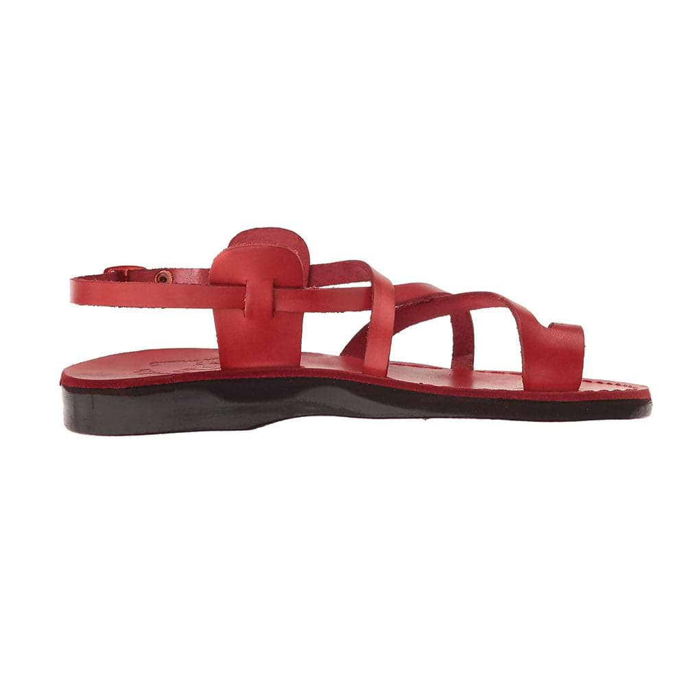 The Good Shepherd Red Leather Buckle Sandal