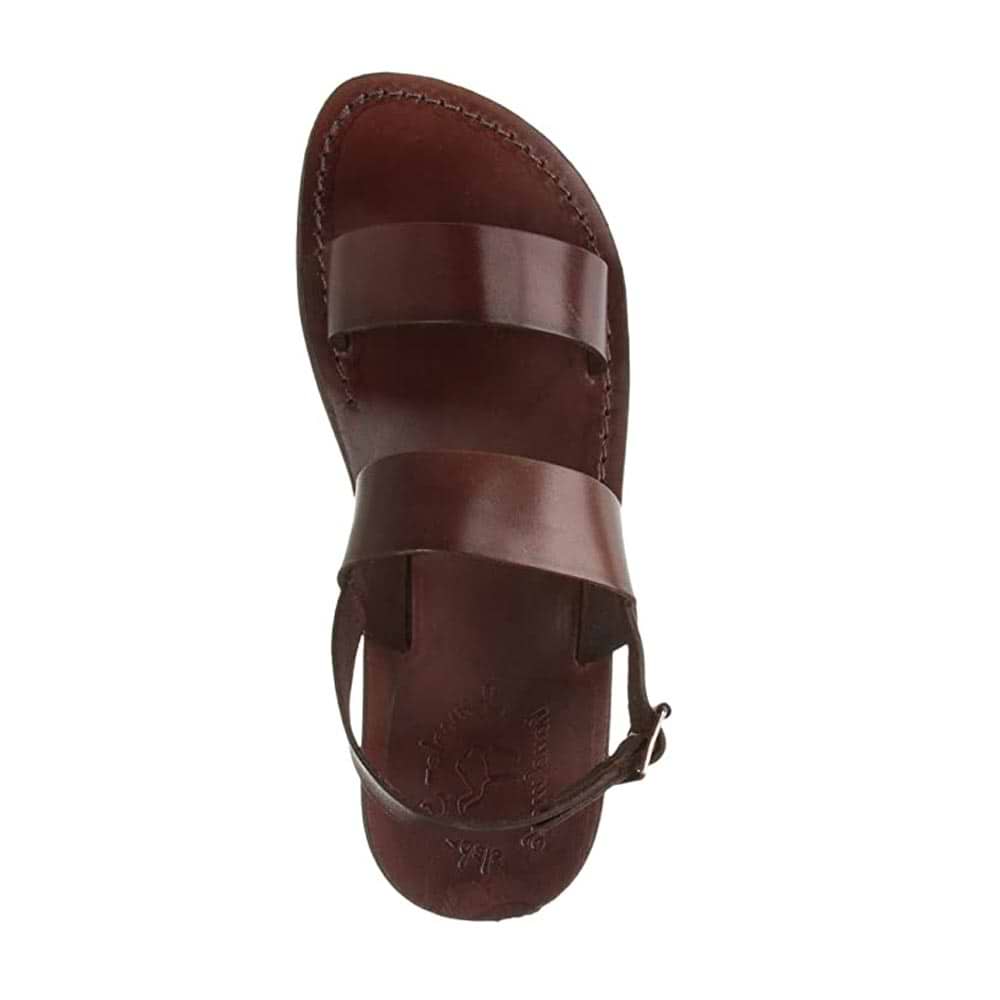 Golan | Brown Leather Two Strap Sandal display picture 2