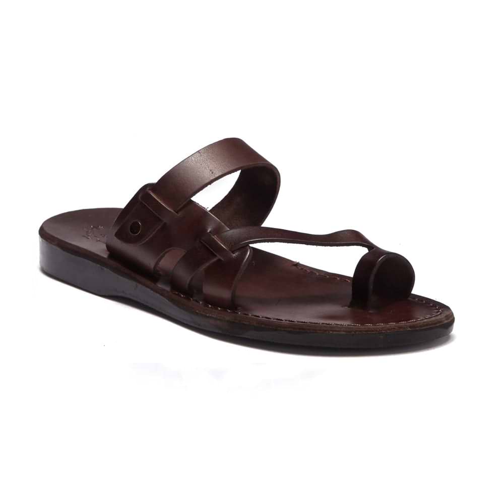 Handcrafted Men's Toe Loop Sandals - Jabin Brown