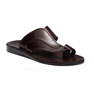 Jerusalem Sandals Peter Leather Toe Strap Sandal Men\'s 43 (10) Brown (HTF Size) Amazon.com | Peter - Leather Toe Strap Sandal - Mens Sandals  main image 2