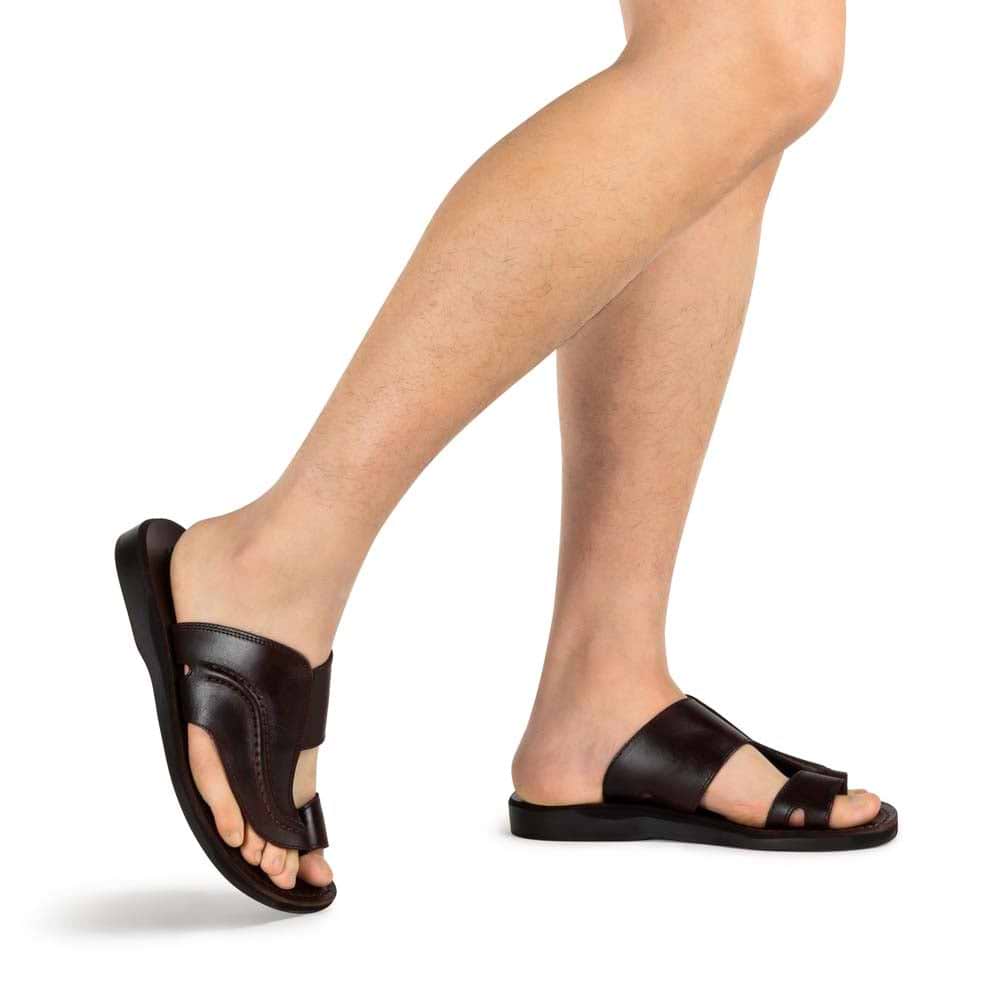 Jerusalem Sandals Peter Brown Leather Toe Loop Sandals Men’s Size 11 Peter - Leather Toe Strap Sandal - Mens Sandals - Walmart.com main image 4