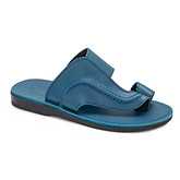 Peter - Leather Toe Strap Sandal | Blue
