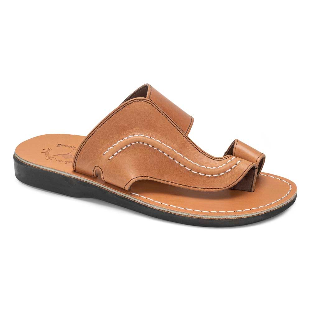 Peter - Leather Toe Strap Sandal | Tan display picture 2