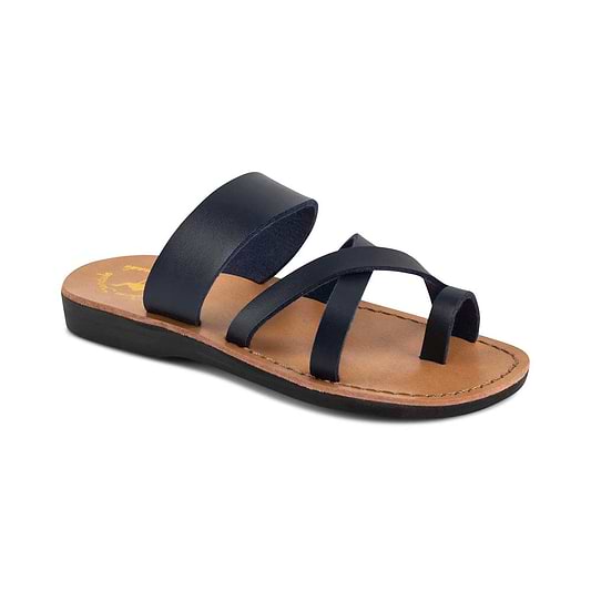 The Good Shepherd - Vegan Leather Sandal | Blue front view