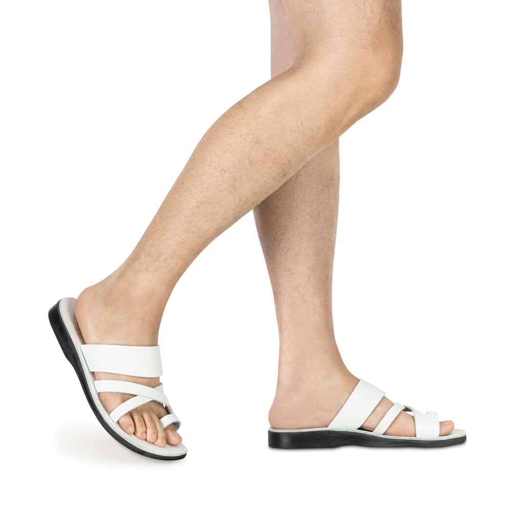 〽️ Men\'s Slide Sandals White Slip-on Classic Comfort Street Wear Open-Toe Shoes Crocs Classic White Synthetic Open Toe Slide Sandals, Mens  main image 3