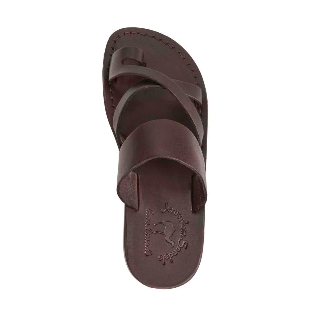 Good Shephard Brown Leather Toe Ring Sandals - Women's