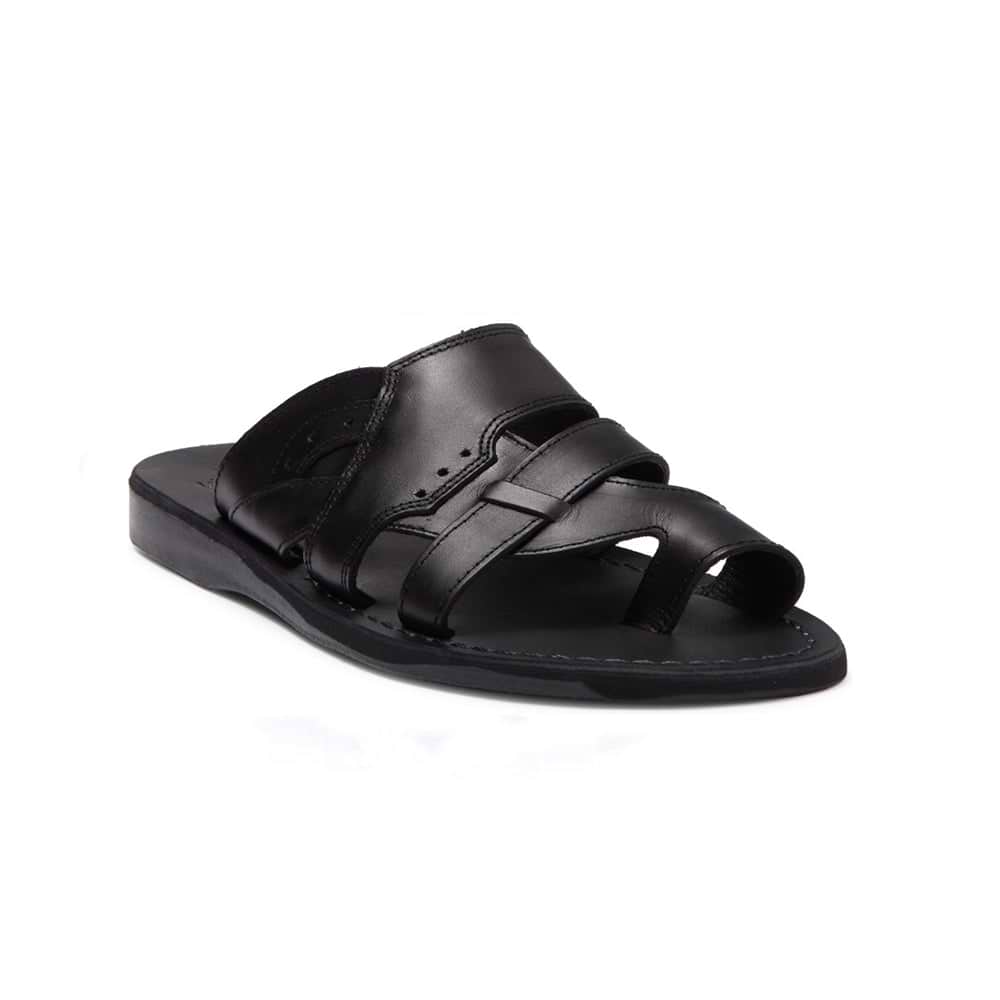Jerusalem sandals men\'s size 45 (12 U.S.) Jerusalem Sandals Handmade Leather Black Sandals Men main image 4