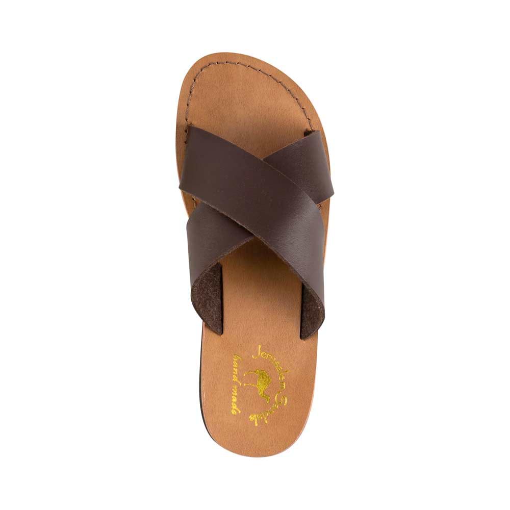 Faux Fur Sandals Vegan US 9 Men EU 42 Narrow Fit Barnabas Vegan - Leather Alternative Sandal | Brown main image 4