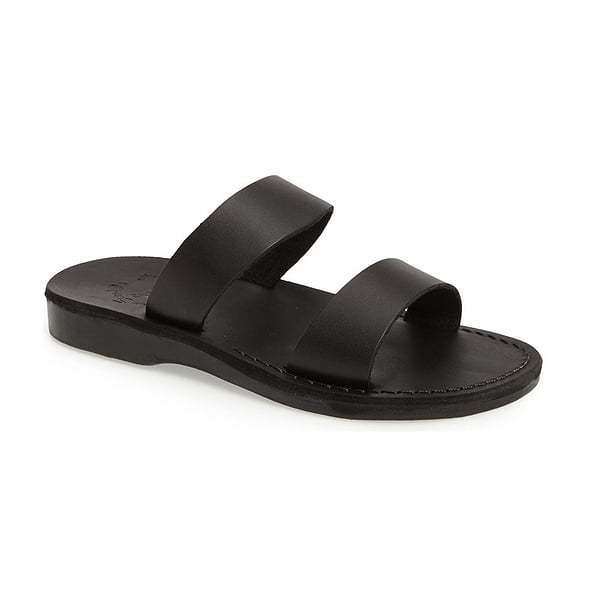 Men\'s Leather Double Strap Jerusalem Sandals Aviv Blue Size 13 US 46 EU Aviv | Blue Leather Double Strap Sandal main image 4