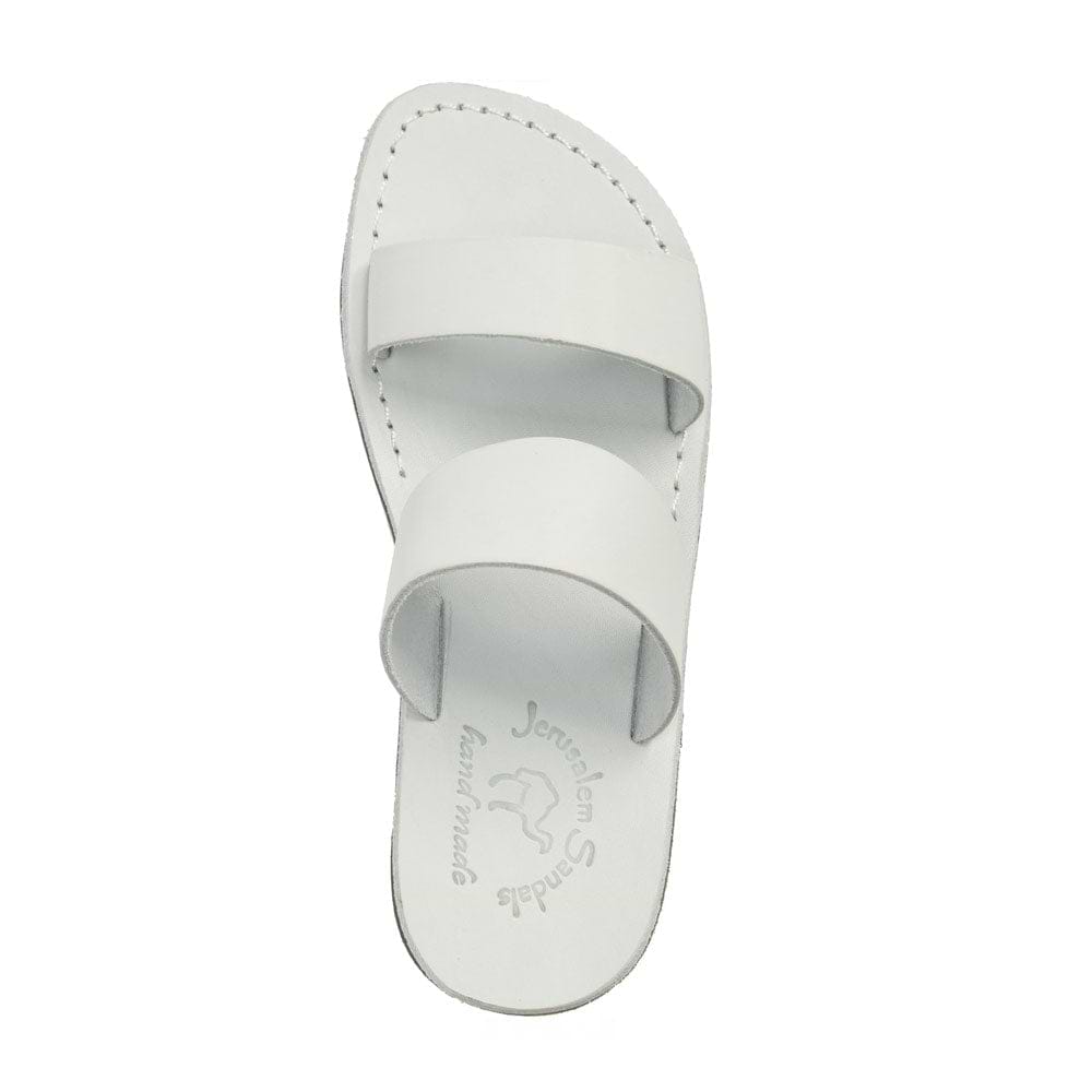Aviv | White Leather Double Strap Sandal display picture 2