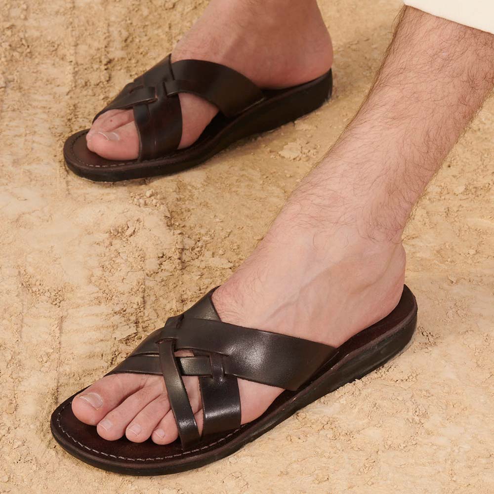 Mens Sandals For Popular Slip On Sandals Jesse Brown Slide, Woven