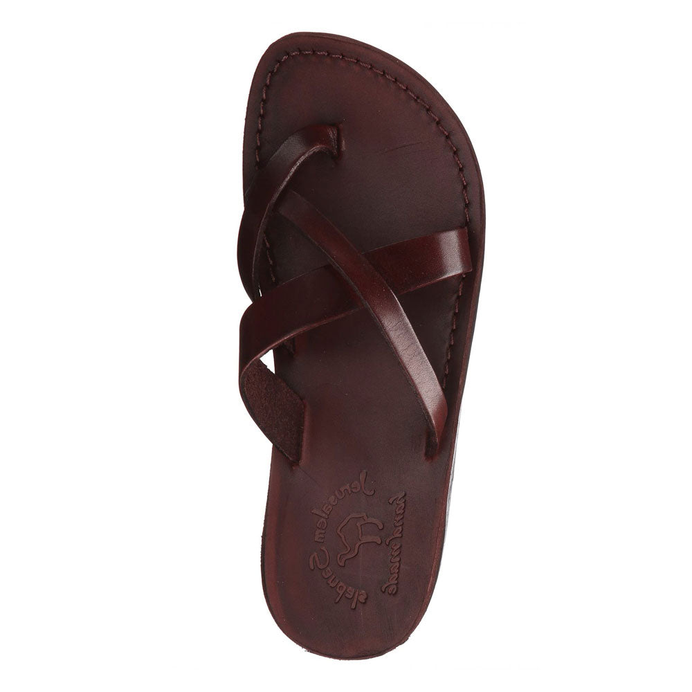 Abigail | Brown Leather Toe Sandal