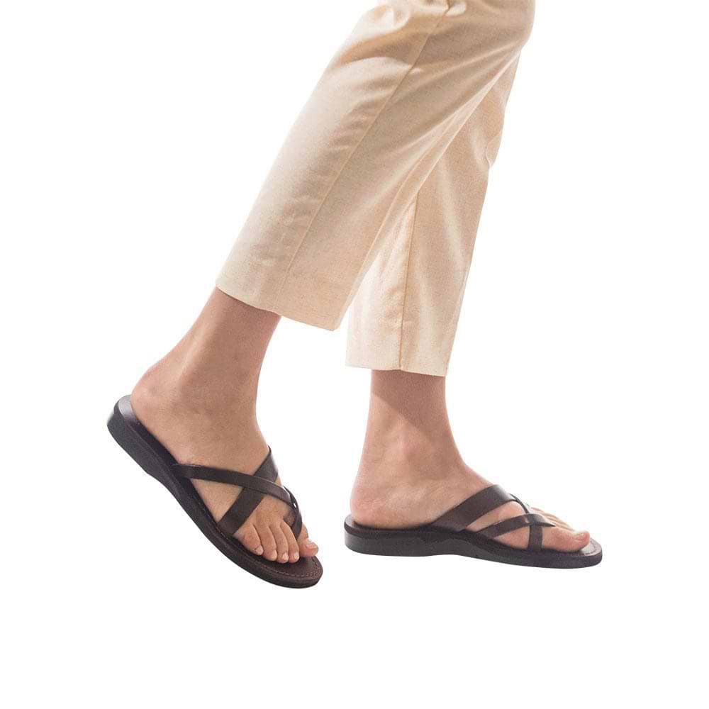 Jerusalem Sandals｜SLIPPERS (NO.30 ABIGAIL BROWN) Abigail | Brown Leather Toe Sandal