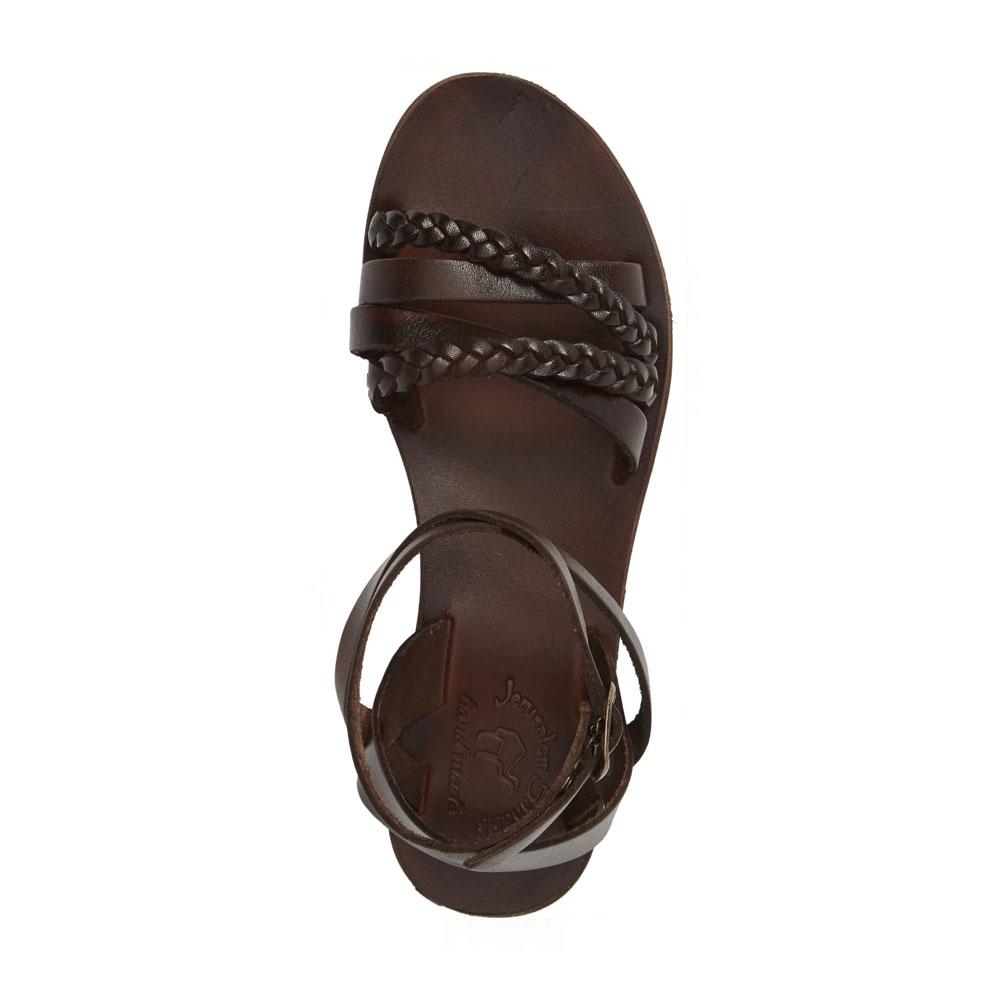 Asa | Brown Leather Crossover Sandal