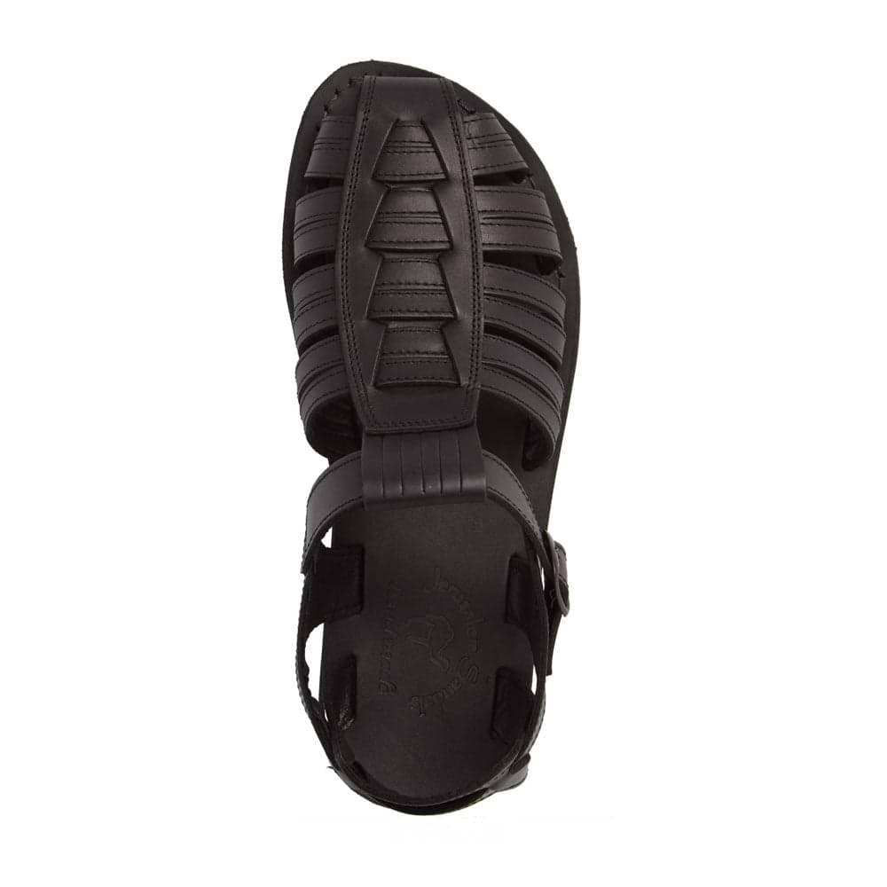 Barak | Black Leather Closed Toe Sandal display picture 3