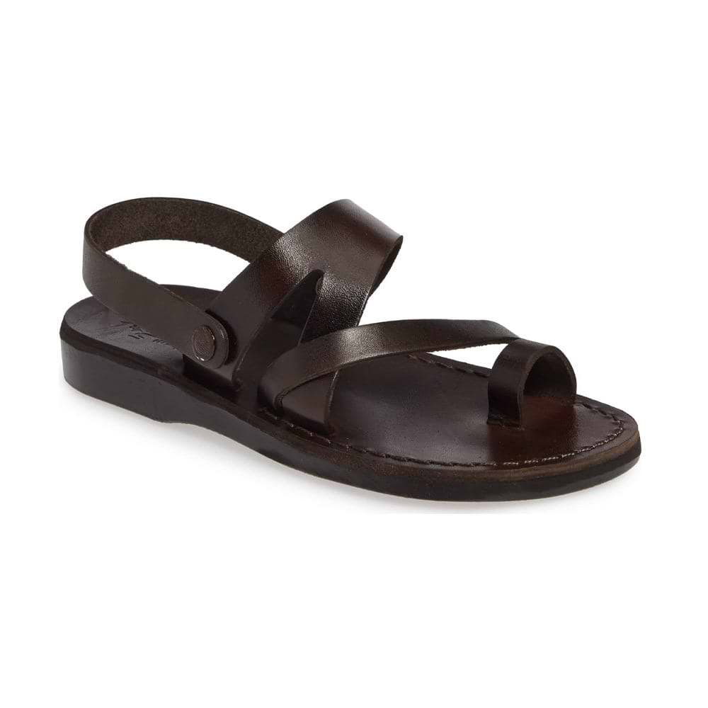 Benjamin - Men's Brown Leather Sandal - Removable Strap