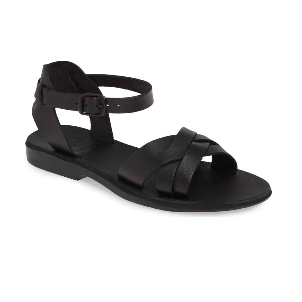 Chloe | Black Leather Adjustable Sandal