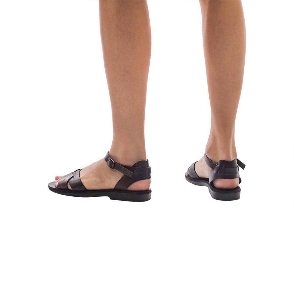 Chloe | Black Leather Adjustable Sandal