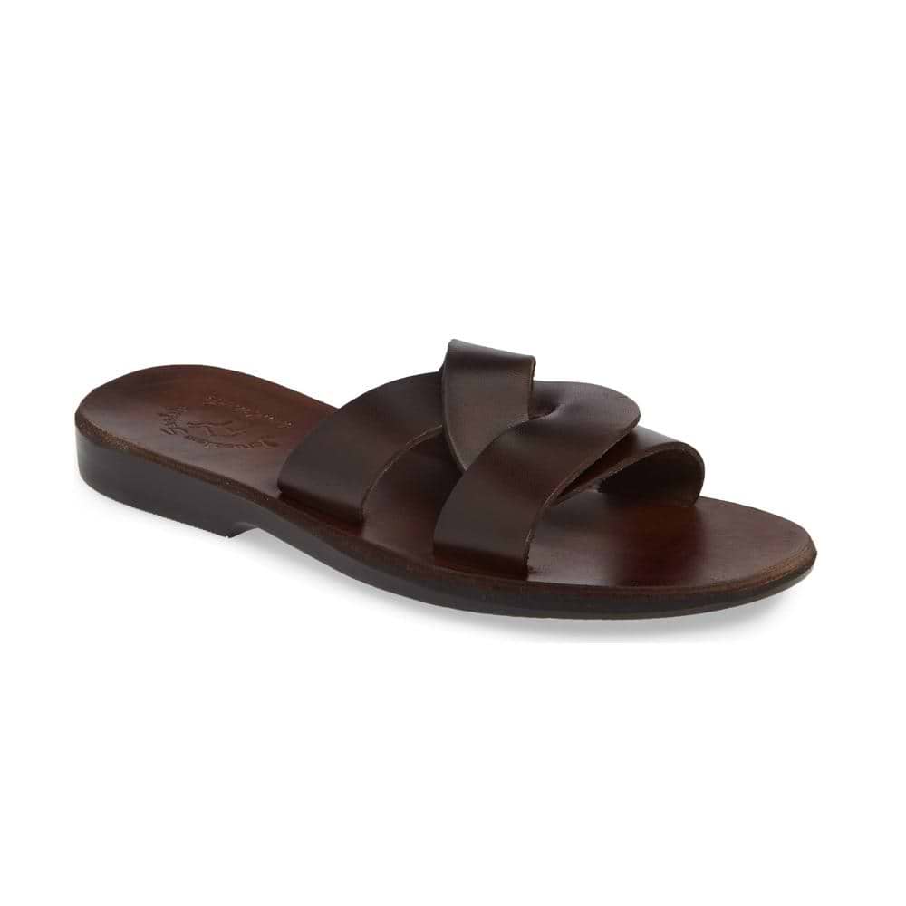Emily | Brown Leather Crossover Strap Sandal