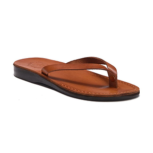Jamaica Jazz Brown Leather Flip  Flops Size M ( 12) Men main image 2