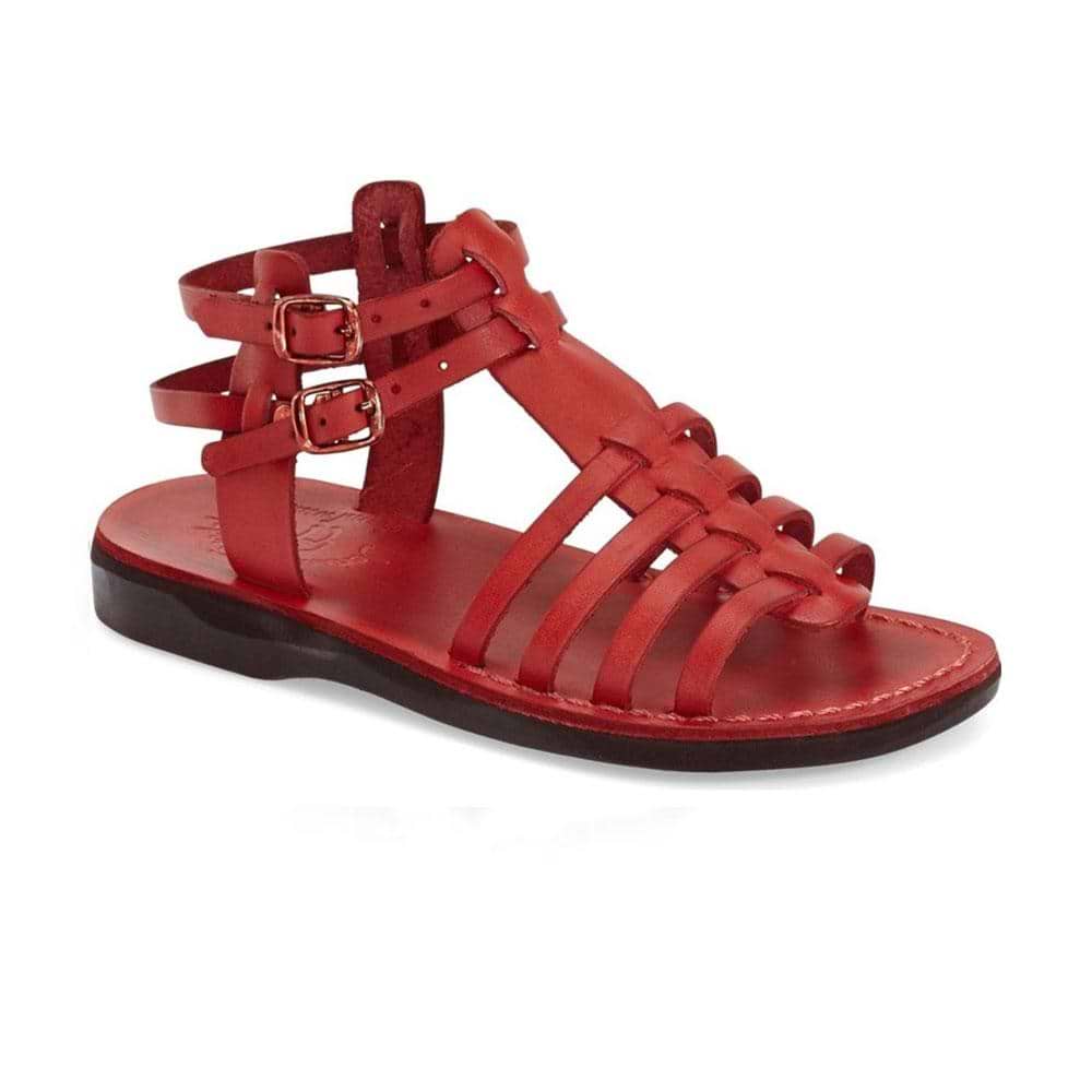 Leah Red Leather Gladiator Sandal
