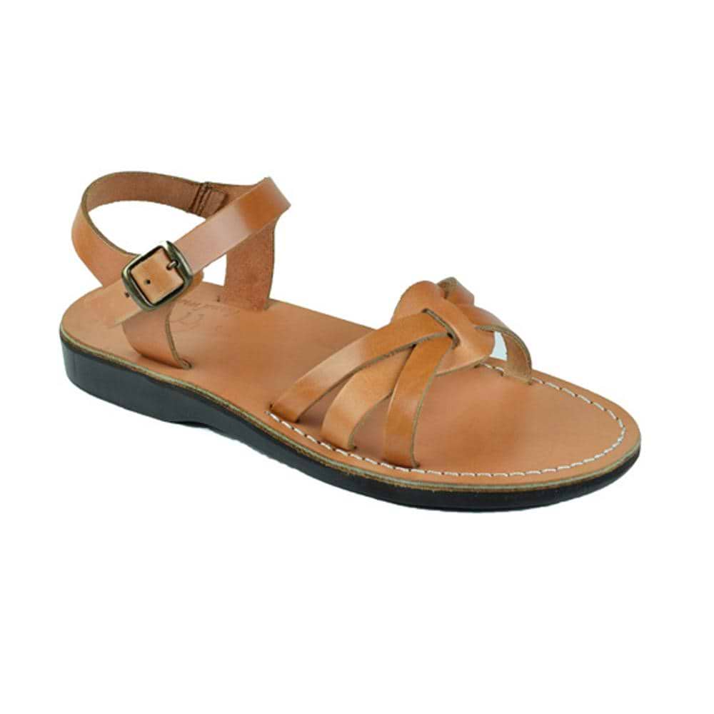 Miriam | Tan Leather Slingback Buckle Sandal