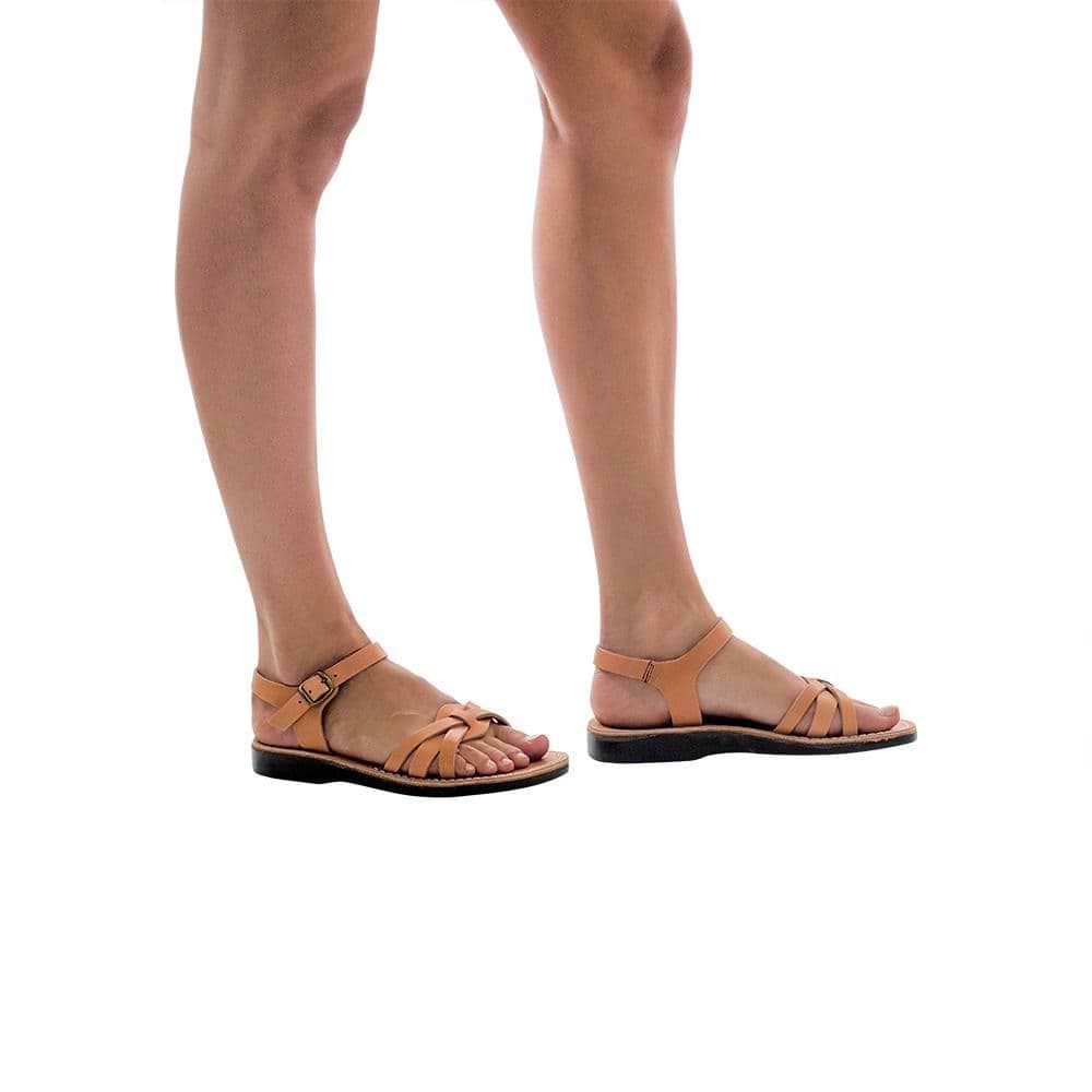 Miriam | Tan Leather Slingback Buckle Sandal display picture 1