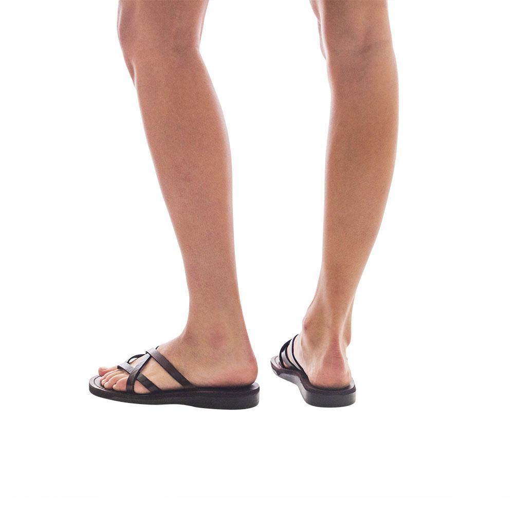 Tamar - Leather Strappy Flip Flop Sandals - Brown Tamar - Leather Strappy Flip Flop Sandals - Brown