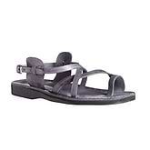 The Good Shepherd Buckle - Leather Toe Loop Sandal | Grey